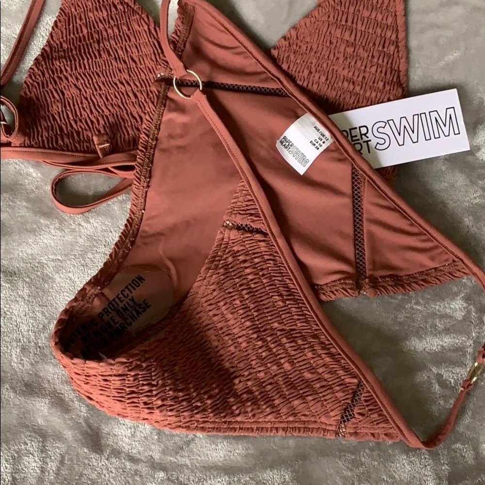 NWT Smocked Triangle Top & Bikini Bottom